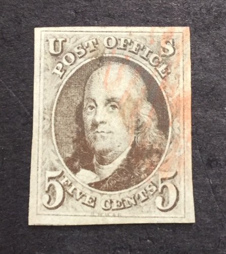 1847 5¢ Benjamin Franklin