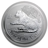 Lunar 10 Oz Australia Silver 2010 Tiger