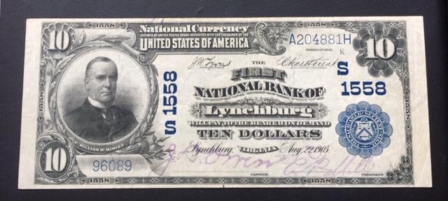 $10 1902 First National Bank of Lynchburg VA