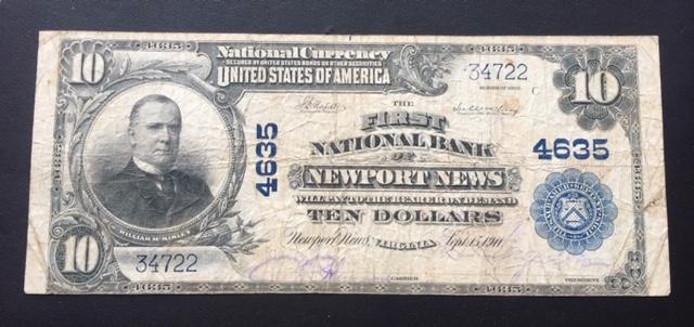 $10 1902 First National Bank of Newport News VA