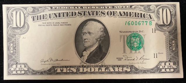 Error note $10